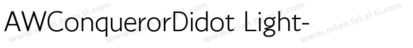 AWConquerorDidot Light字体转换